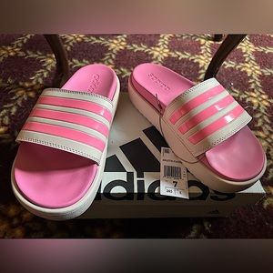 Women’s Adidas Adilette Platform Slide - Pink